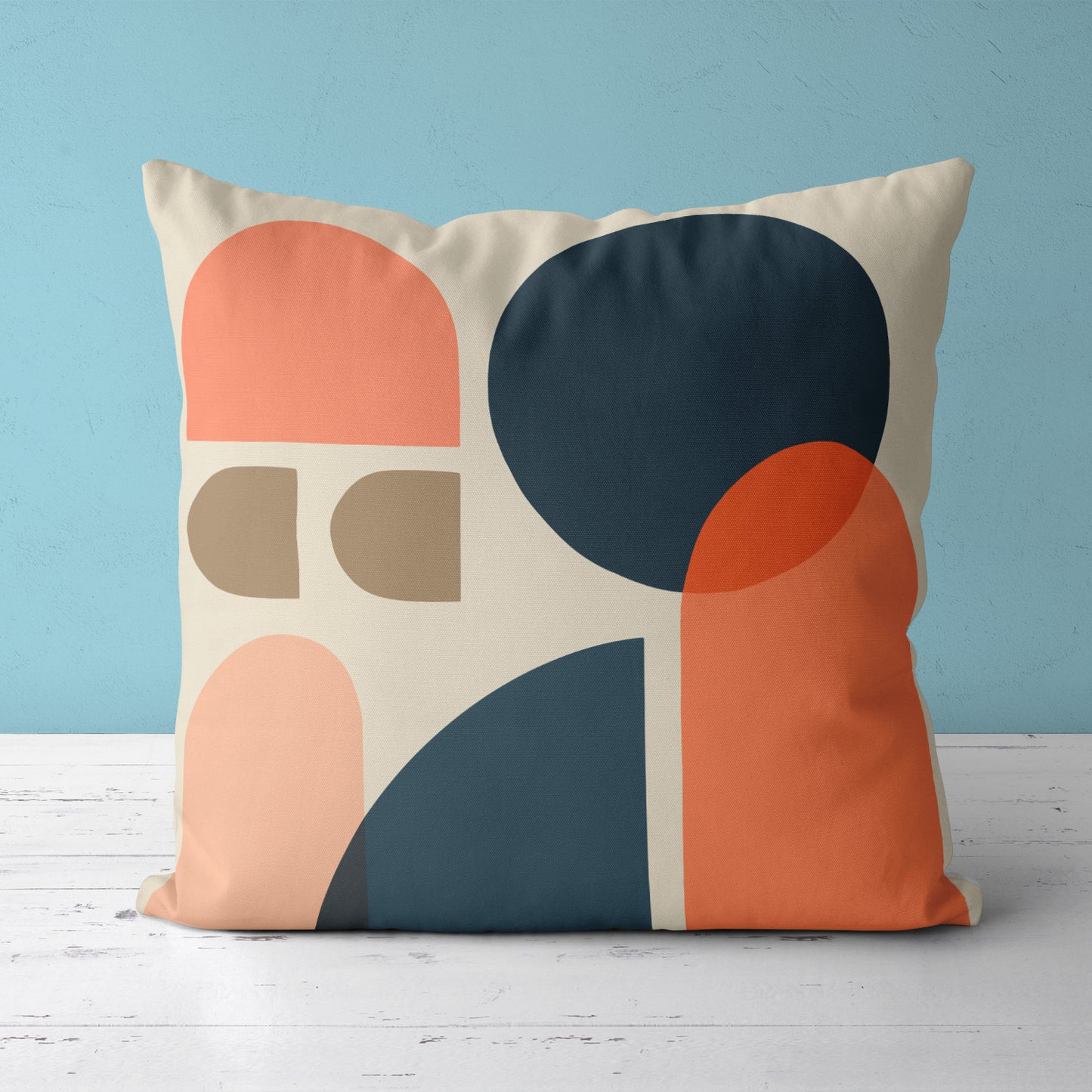 Feblilac Circular Semicircle Abstract Color Block Cushion Covers Throw Pillow Covers