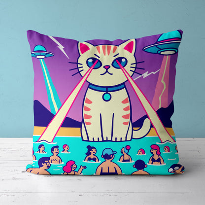 Feblilac Laser Cat Cushion Covers Throw Pillow Covers