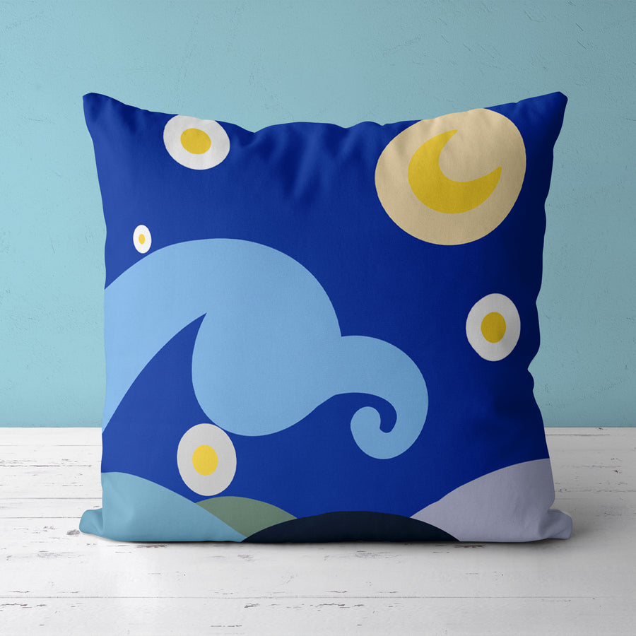 Feblilac Simple Strokes of Starry Sky Cushion Covers Throw Pillow Cover