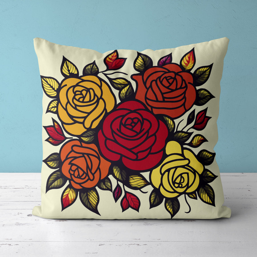 Feblilac Rose Bush Cushion Covers Throw Pillow Covers