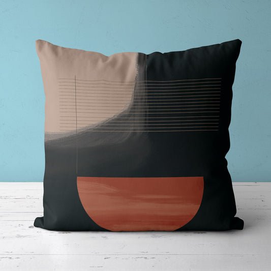 Feblilac Red and Blac Modern Abstract Cushion Covers Throw Pillow Covers