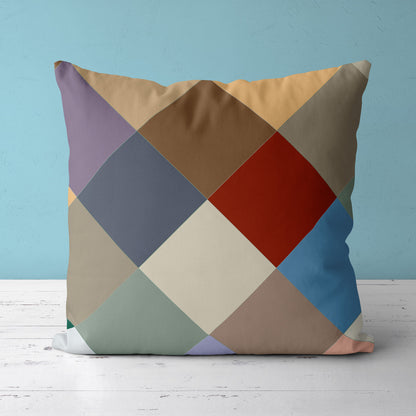 Feblilac Colorful Checkerboard Cushion Covers Throw Pillow Covers