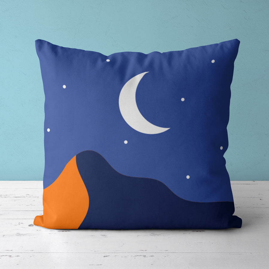 Feblilac Stars Moon and Mountains Cushion Covers Throw Pillow Cover