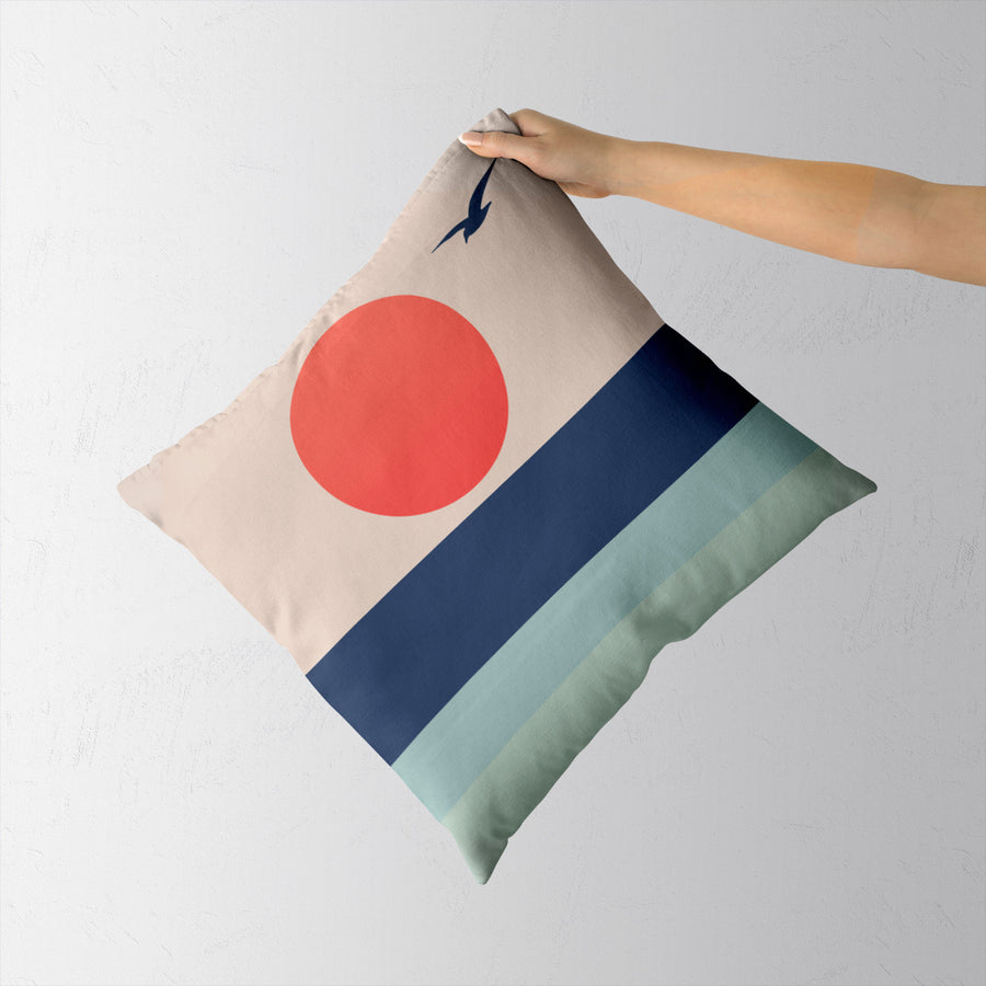 Feblilac Seagull Sunset Blue Tide Cushion Covers Throw Pillow Covers - view 2