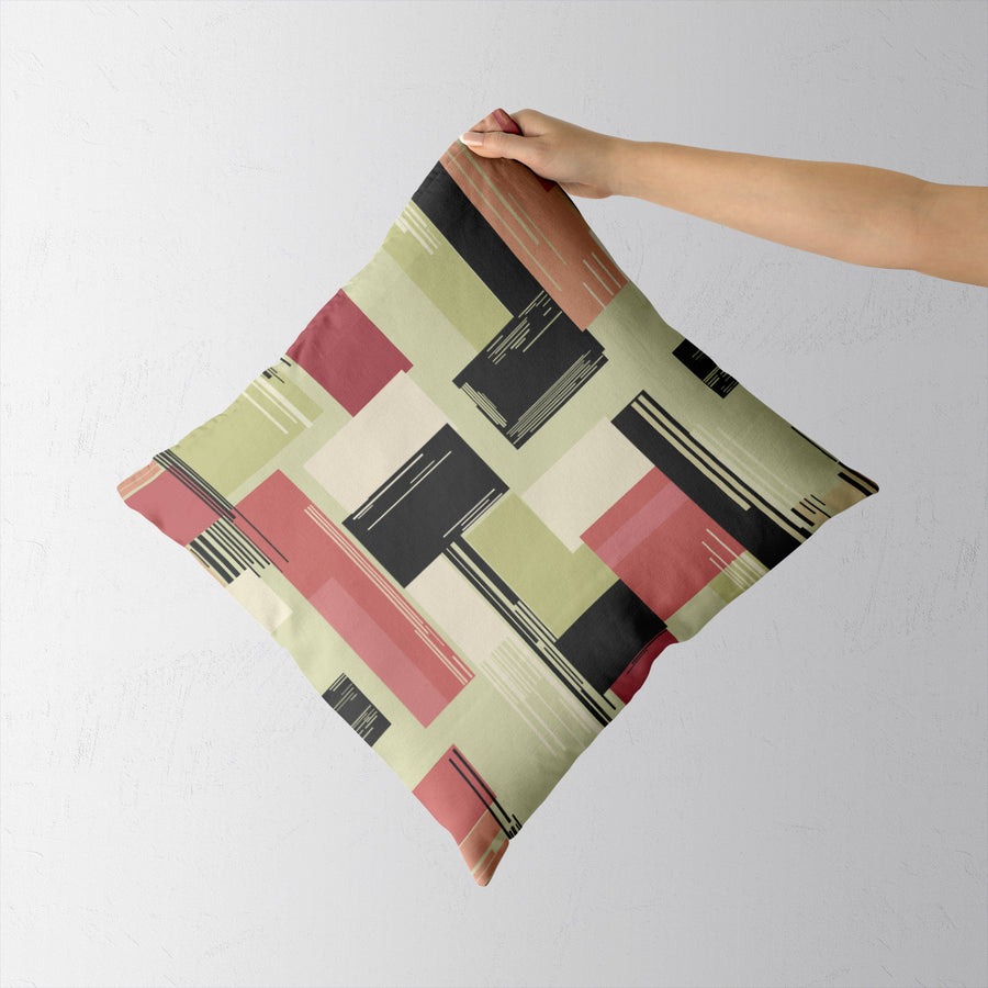 Feblilac Colorful Abstract Blocks Cushion Covers Throw Pillow Cover - view 2