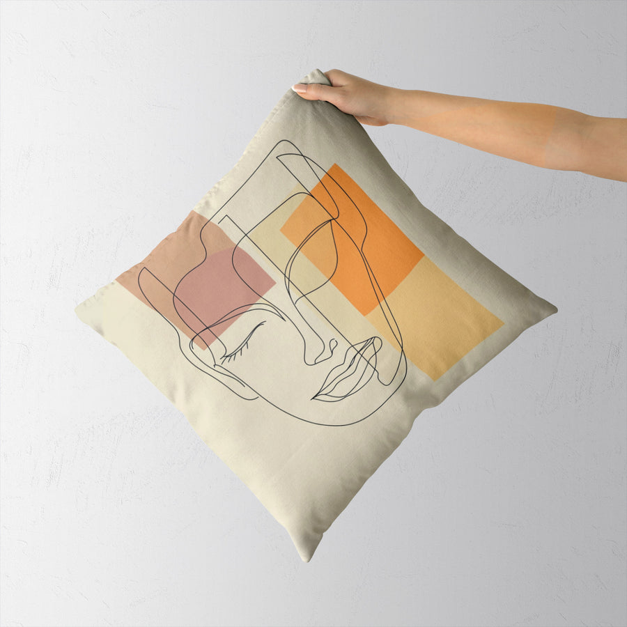 Feblilac Woman Lines Cushion Covers Throw Pillow Covers - view 2