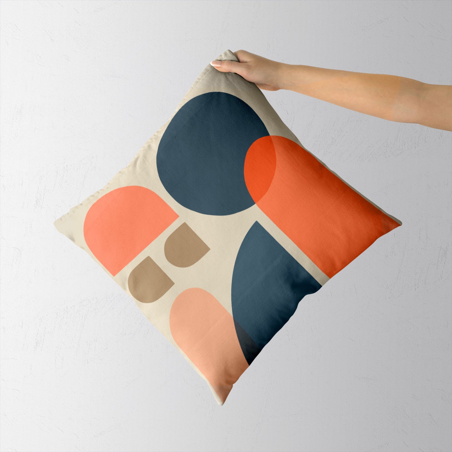 Feblilac Circular Semicircle Abstract Color Block Cushion Covers Throw Pillow Covers