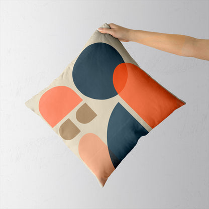 Feblilac Circular Semicircle Abstract Color Block Cushion Covers Throw Pillow Covers