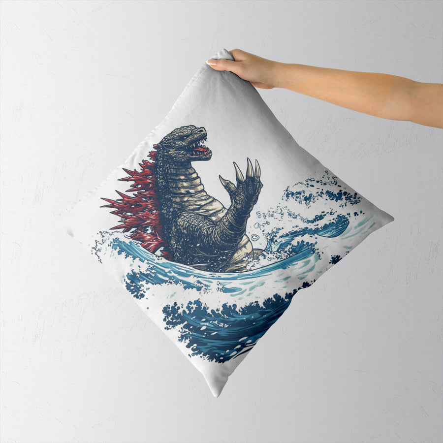 Feblilac Japanese Wave Monster Cushion Covers Throw Pillow Cover - view 2