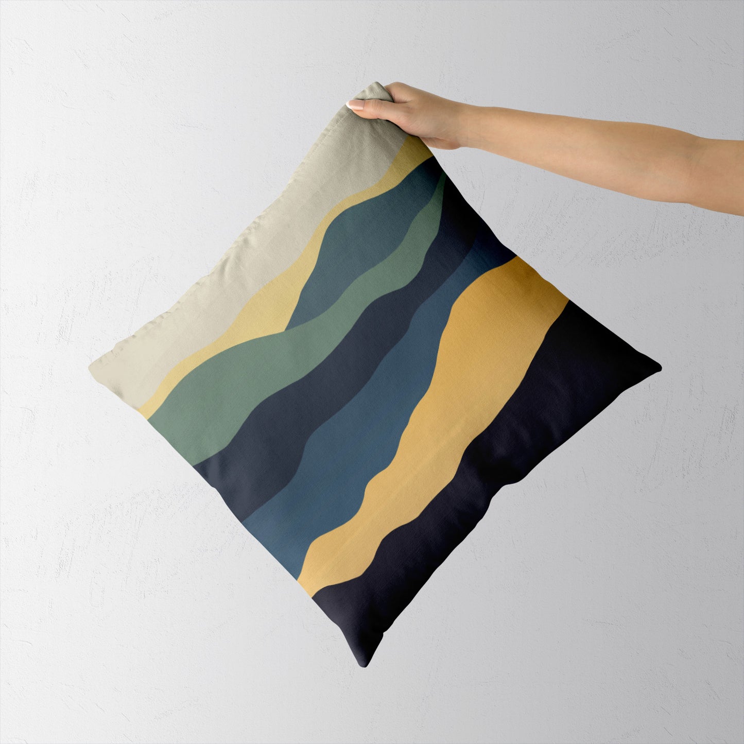 Feblilac Navy Blue Mountains Cushion Covers Throw Pillow Covers