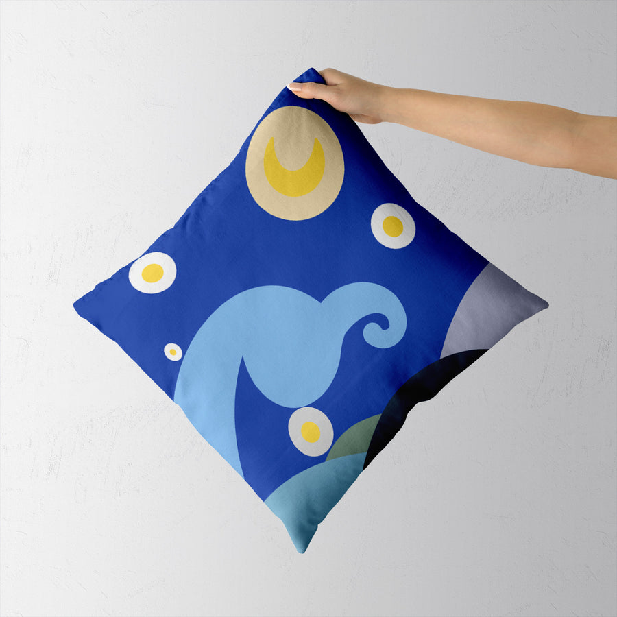Feblilac Simple Strokes of Starry Sky Cushion Covers Throw Pillow Cover - view 2