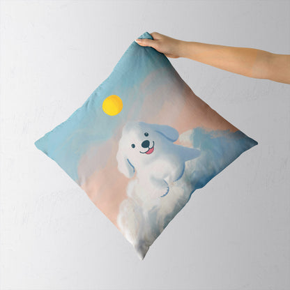 Feblilac Cloud Dog Cushion Covers Throw Pillow Cover