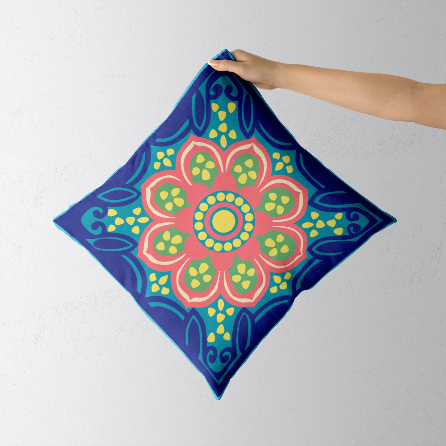 Feblilac Bohemian Lotus Cushion Covers Throw Pillow Covers