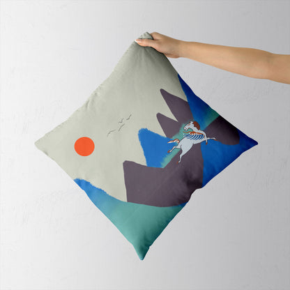 Feblilac Dunhuang Sunrise Cushion Covers Throw Pillow Cover