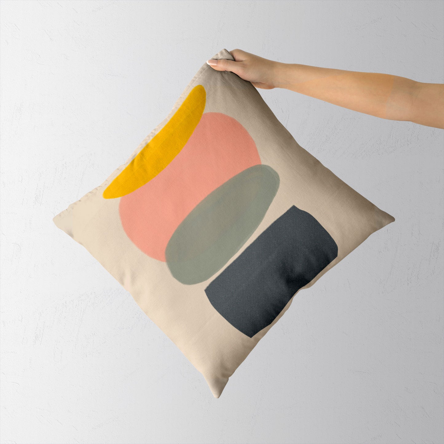 Feblilac Four Color Blocks Abstract Stone Cushion Covers Throw Pillow Covers