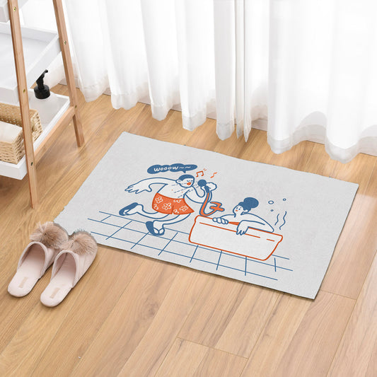 Feblilac Bath Singing Couple Bath Mat