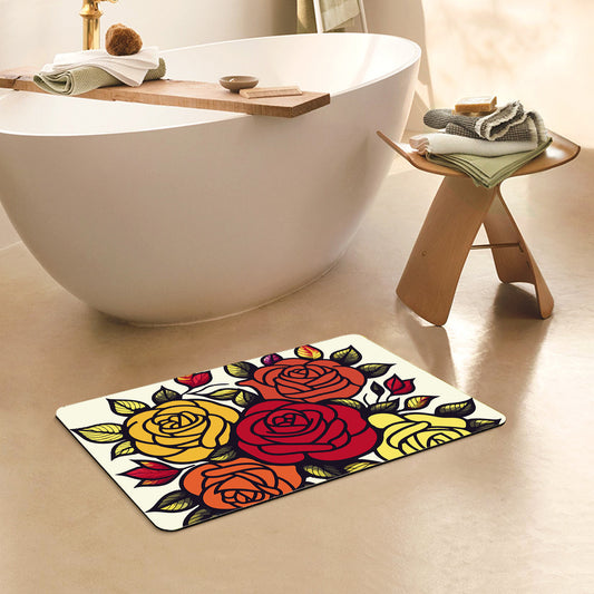 Feblilac Rectangle Rose Bush Diatomaceous Earth Mat