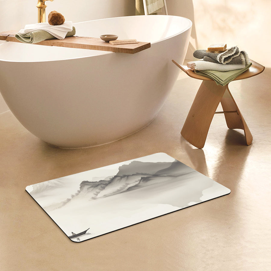 Feblilac Rectangle Boat Landscape Diatomaceous Earth Mat