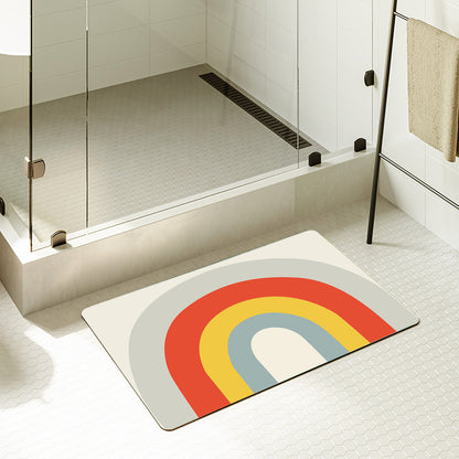 Feblilac Rectangle Super Big Rainbow Diatomaceous Earth Mat