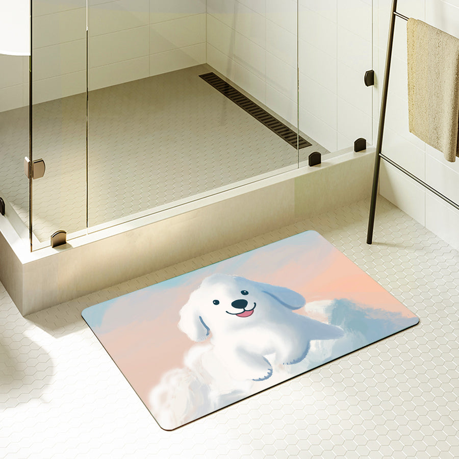 Feblilac Rectangle Cloud Dog Diatomaceous Earth Mat - view 2
