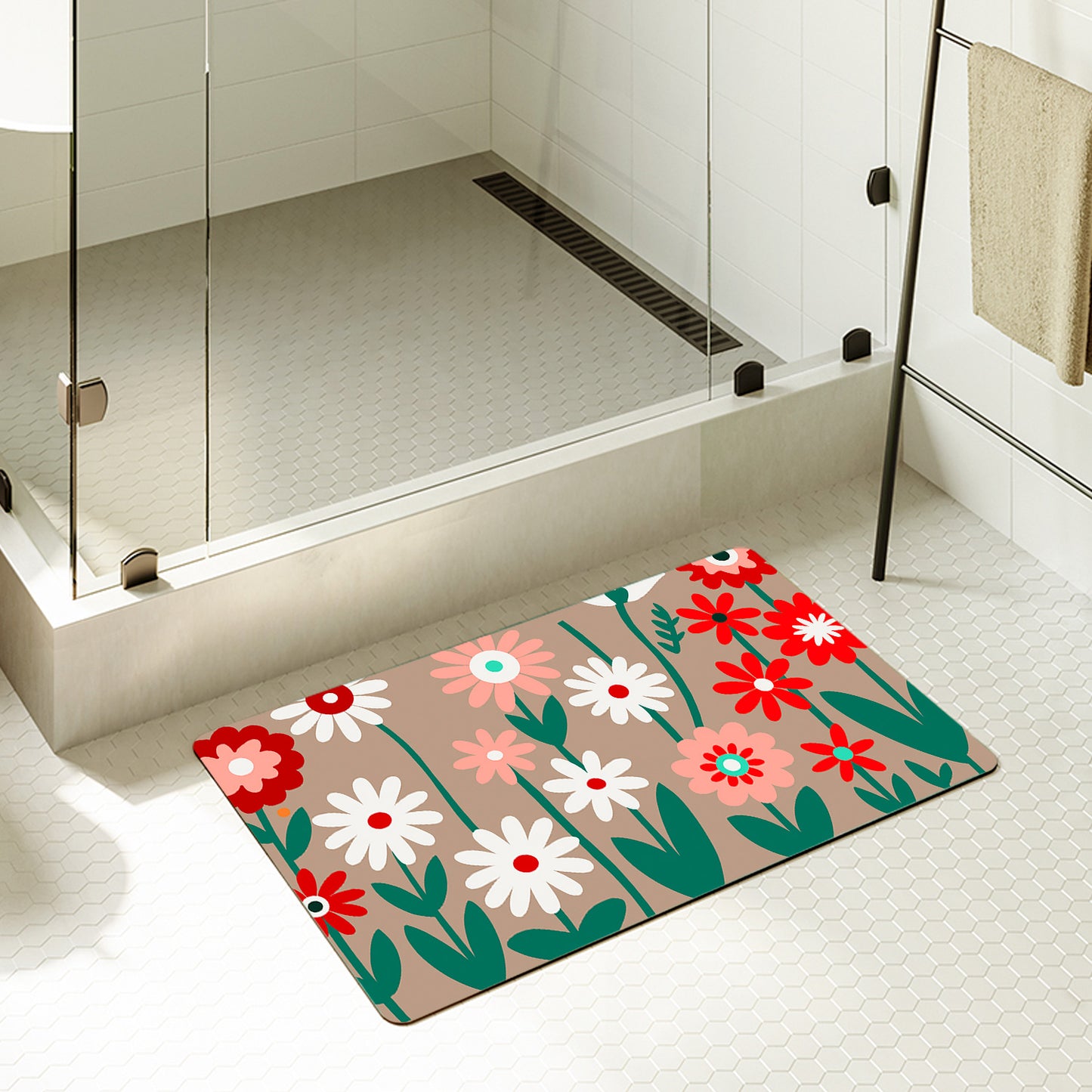 Feblilac Rectangle Irregular Garden Diatomaceous Earth Mat