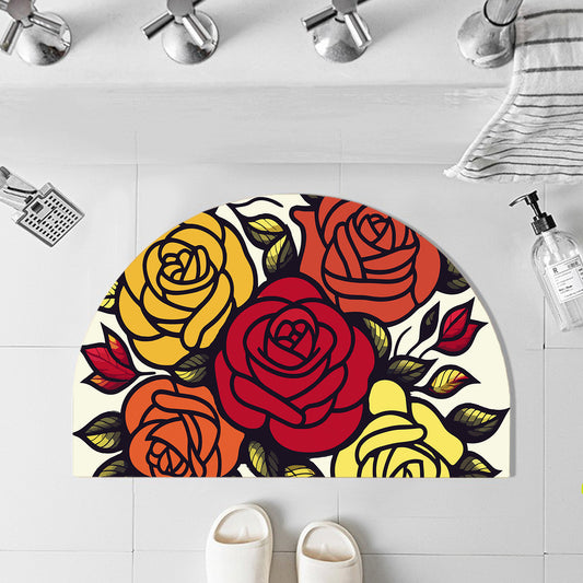 Feblilac Semicircle Rose Bush Diatomaceous Earth Mat