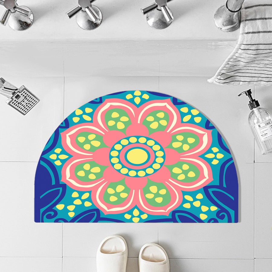 Feblilac Semicircle Bohemian Lotus Diatomaceous Earth Mat