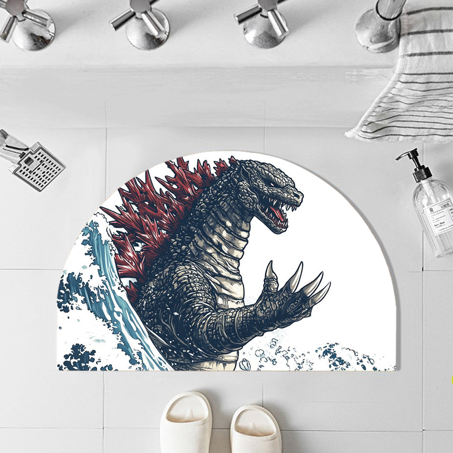 Feblilac Semicircle Japanese Wave Monster Diatomaceous Earth Mat