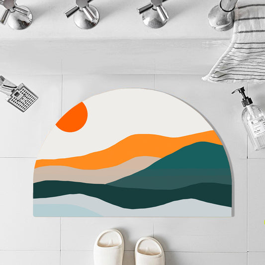 Feblilac Semicircle Blue Mountains Diatomaceous Earth Mat