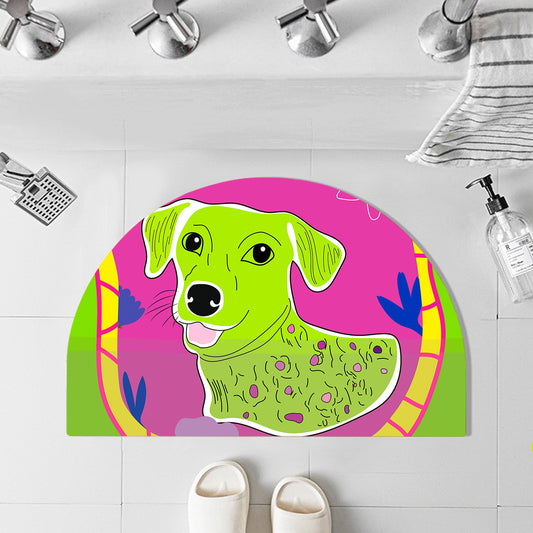 Feblilac Semicircle Colorful Dog Diatomaceous Earth Mat