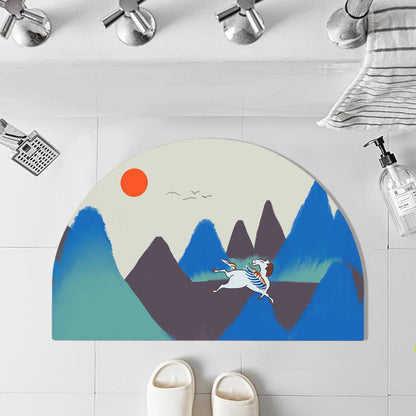 Feblilac Semicircle Dunhuang Sunrise Diatomaceous Earth Mat