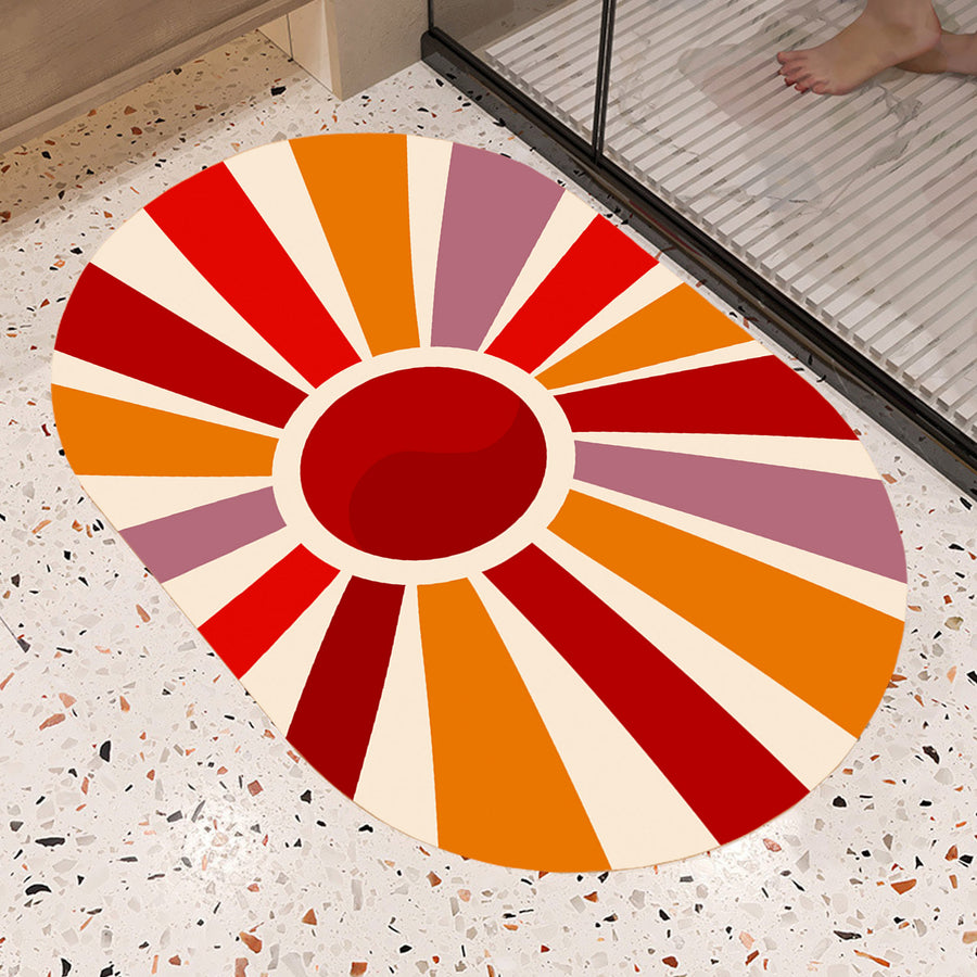 Feblilac Oval Sun Rays Shining Diatomaceous Earth