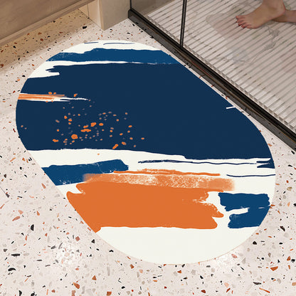 Feblilac Oval Paint Blue Orange Diatomaceous Earth