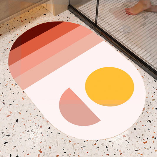 Feblilac Oval Pink Sun Stripes Diatomaceous Earth