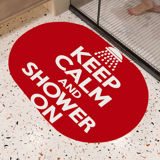 Feblilac Oval Keep Calm Shower On Diatomaceous Earth