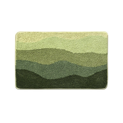 Feblilac Green Wave Ocean Bath Mat Rug