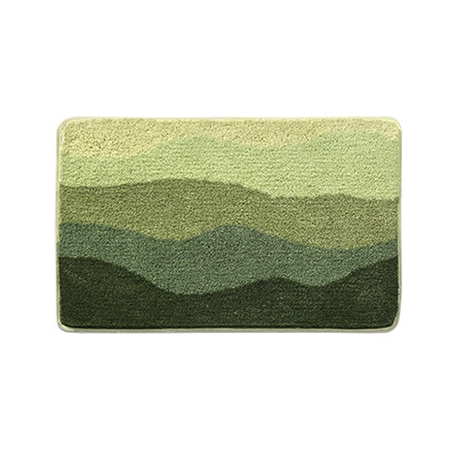Feblilac Green Wave Ocean Bath Mat Rug - view 3