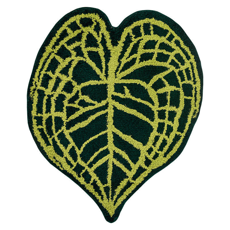 Feblilac Tropical Green Leaf Mat, Kitchen Bedroom Are Rug - view 4