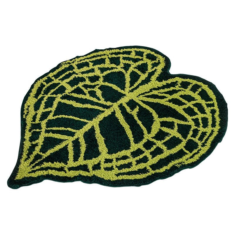 Feblilac Tropical Green Leaf Mat, Kitchen Bedroom Are Rug