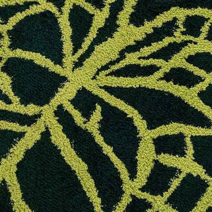 Feblilac Tropical Green Leaf Mat, Kitchen Bedroom Are Rug