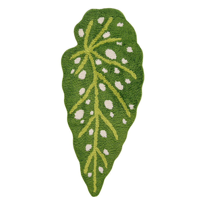 Feblilac Tropical Green Leaf Mat, Kitchen Bedroom Are Rug, Long Runner Mat - view 3