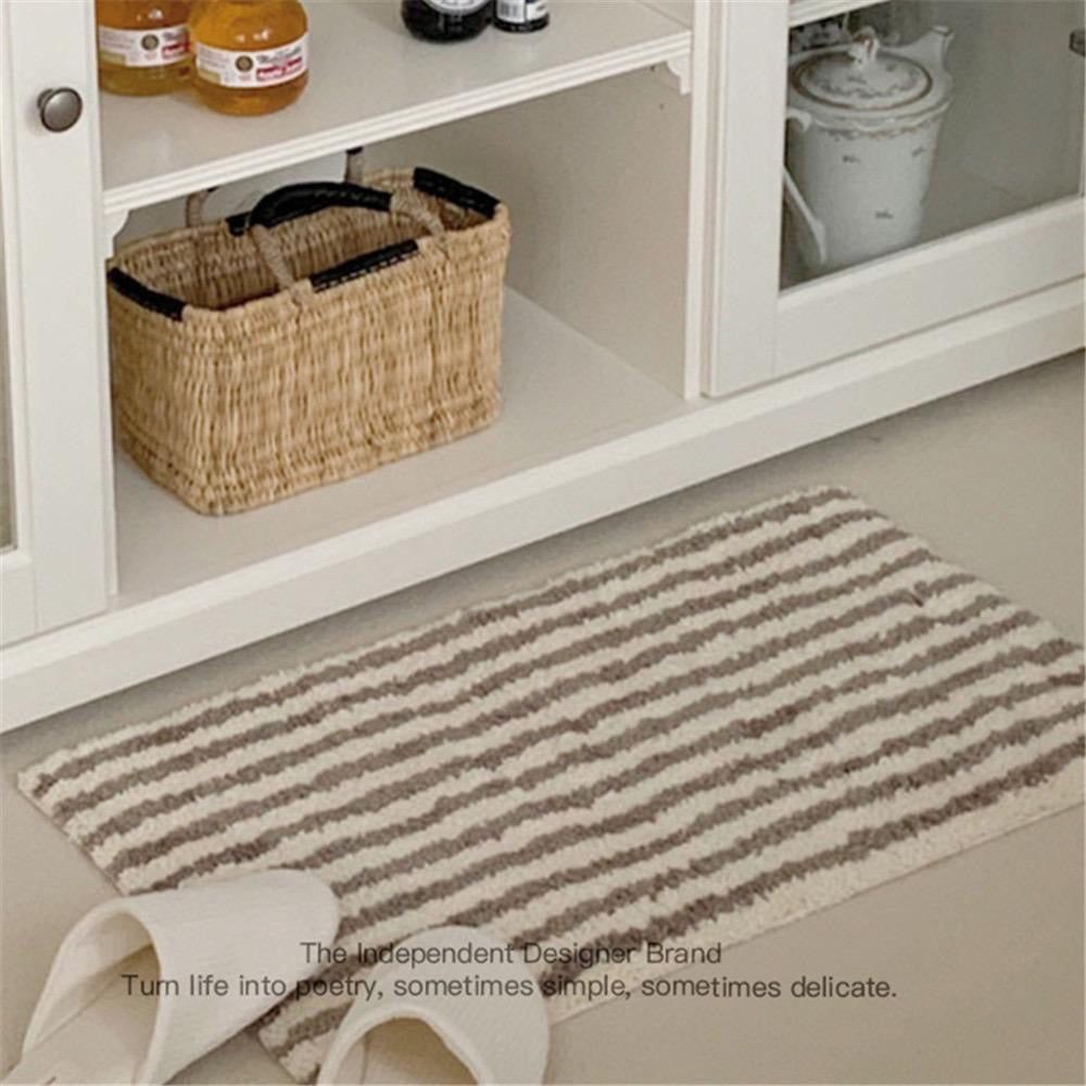 Black and White Stripes Bath Mat - view 6