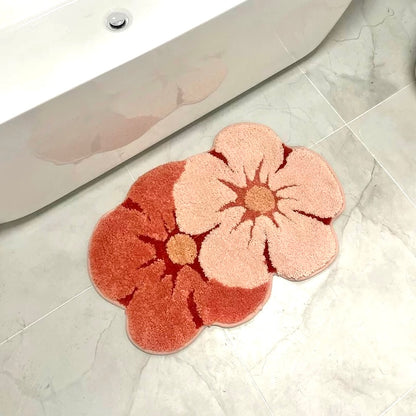 Feblilac Flower Shadow Tufted Bath Mat