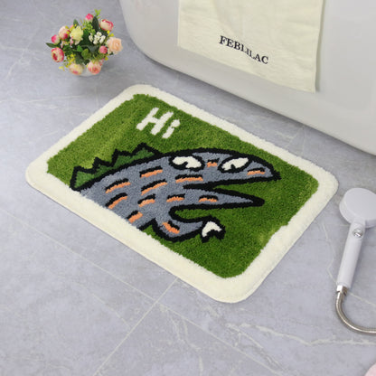 Cartoon Little Dinosaur Sayhi Bath Mat