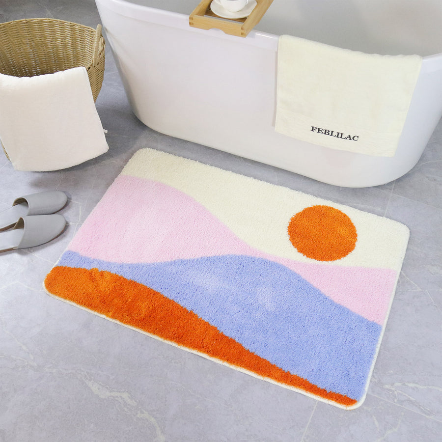Feblilac Pink Mountain Bath Mat - view 2