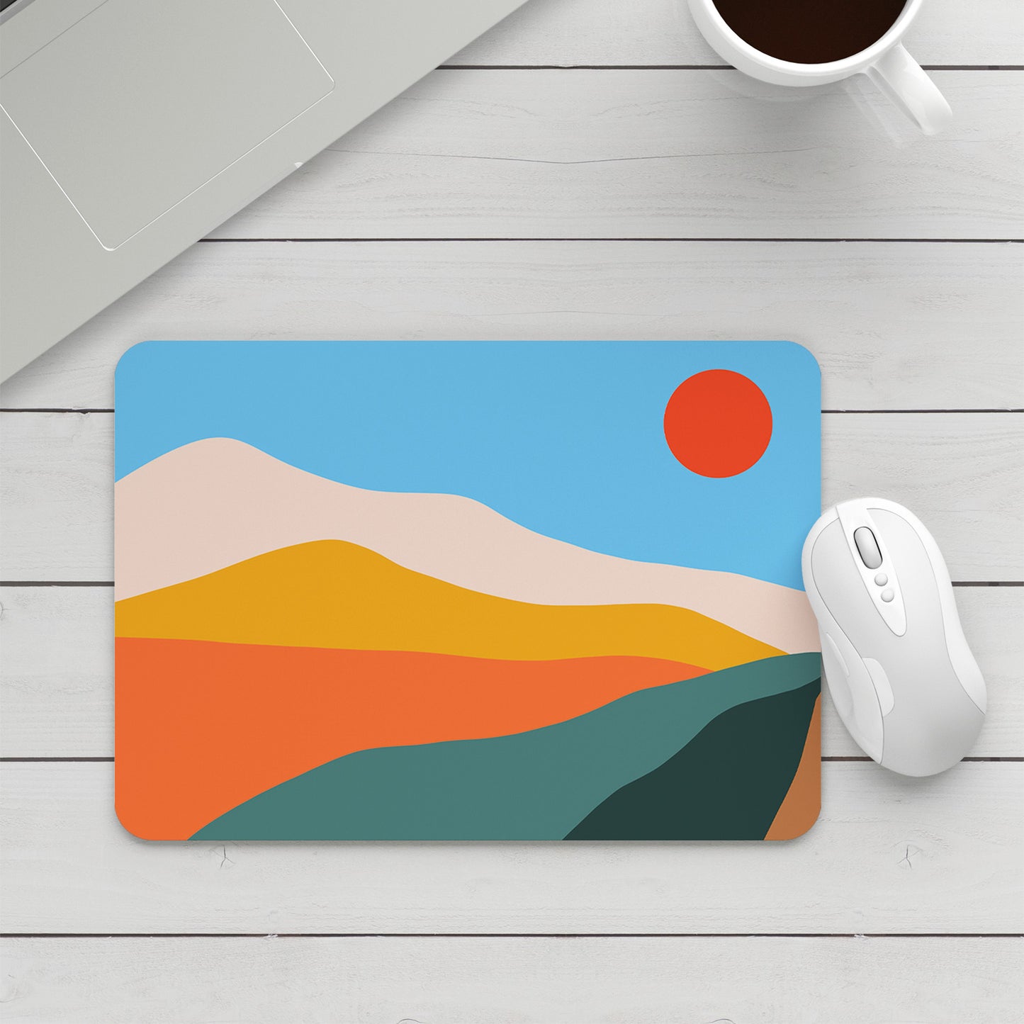 Feblilac Colorful Mountains Sunrise Mouse Pad