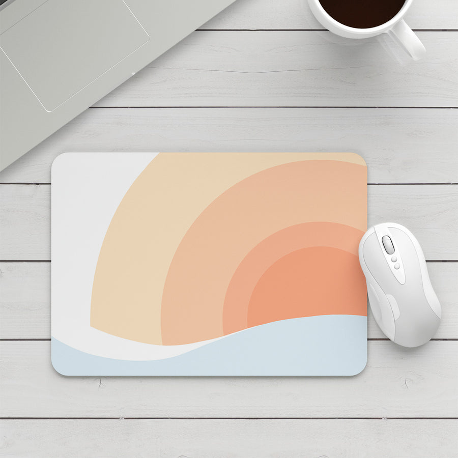 Feblilac Pink Gradient Sun Rising Mouse Pad - view 2