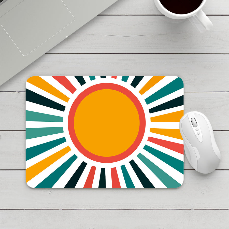 Feblilac Colorful Sun Rays Mouse Pad