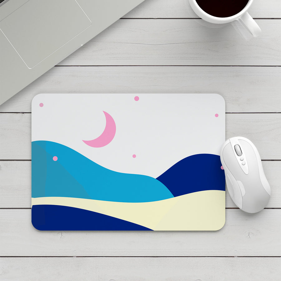 Feblilac Blue Pink Night Starry Sky Mouse Pad