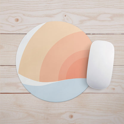 Feblilac Pink Gradient Sun Rising Mouse Pad
